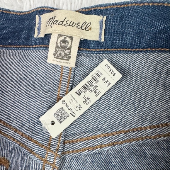 Madewell Baggy Straight Jeans in Dark Worn Indigo Wash high waisted relaxed fit - Picture 10 of 13